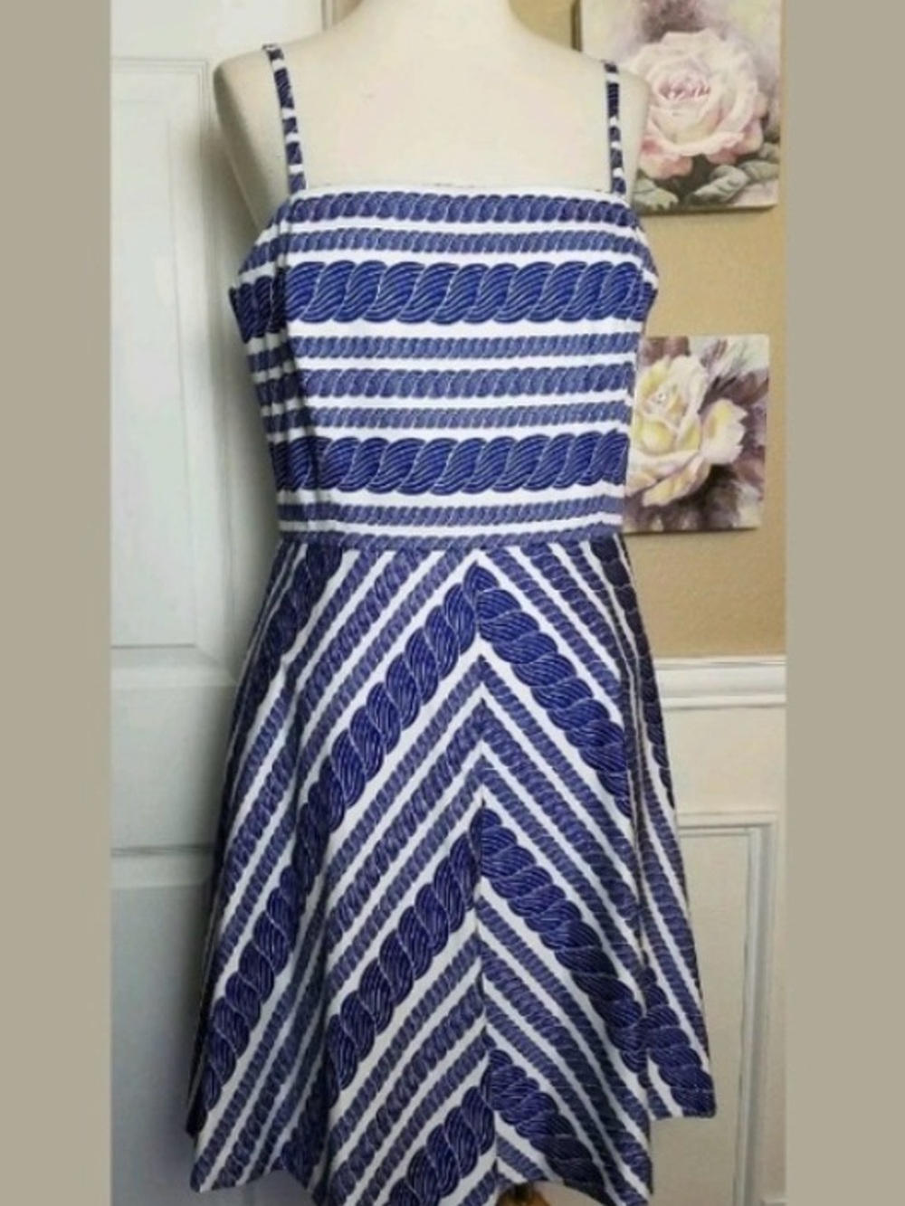 NWT Vineyard Vines Blue and White Rope-Print Sundress